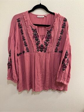 Roller Rabbit Blouse with Embroidery Medium